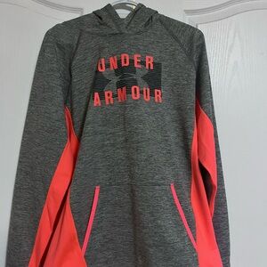 NWT Under Armour Charcoal and Coral Hoodie